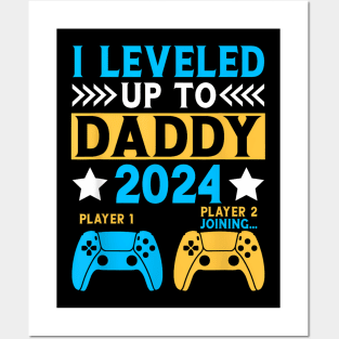 I Leveled Up To Daddy 2024 Gamer Soon To Be Dad 2024 Posters and Art